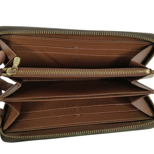 LOUIS VUITTON Long Wallet Monogram M60017 Brown **Scratch