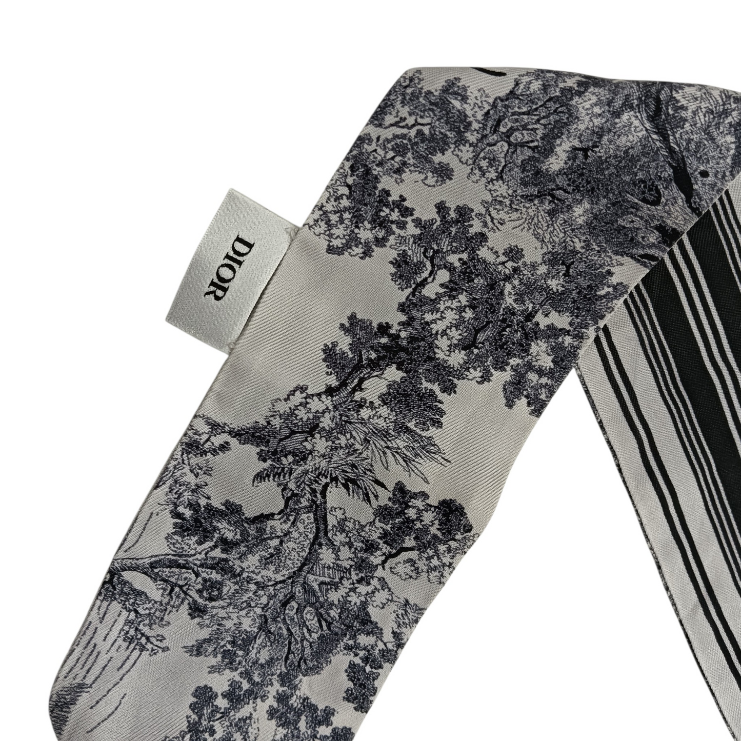 Christian Dior Silk Scarf Black/White
