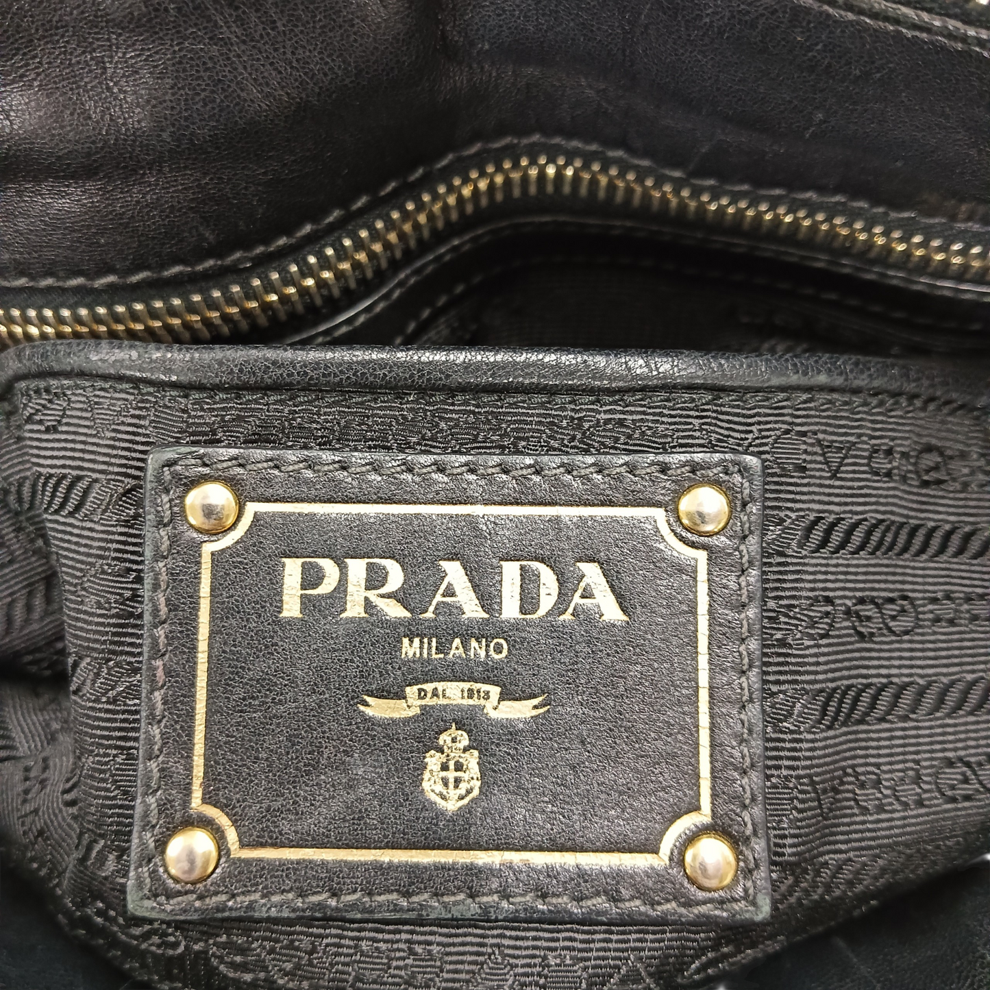 PRADA 2WAY Bag BN2346 Black Scratch