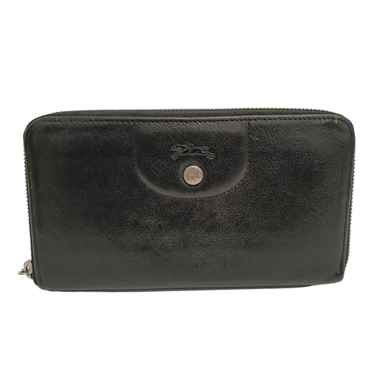 LONGCHAMP Long Wallet Leather Black