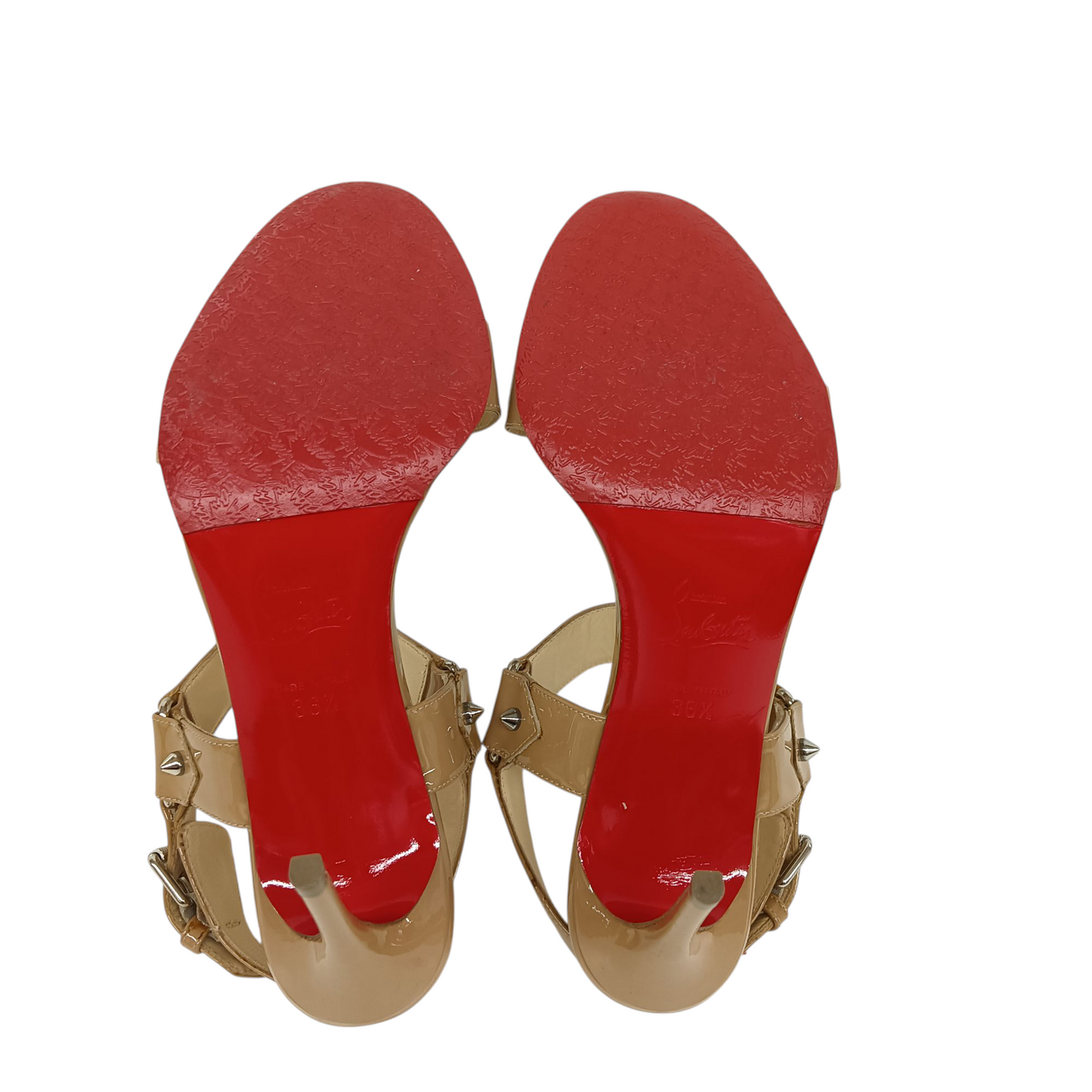 Christian Louboutin Sandal 36.5 Lady's Beige/Red Rank(B)