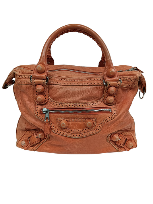 BALENCIAGA 2 WAY BAG Giant Brogues City 235220 6560 Orange 502752