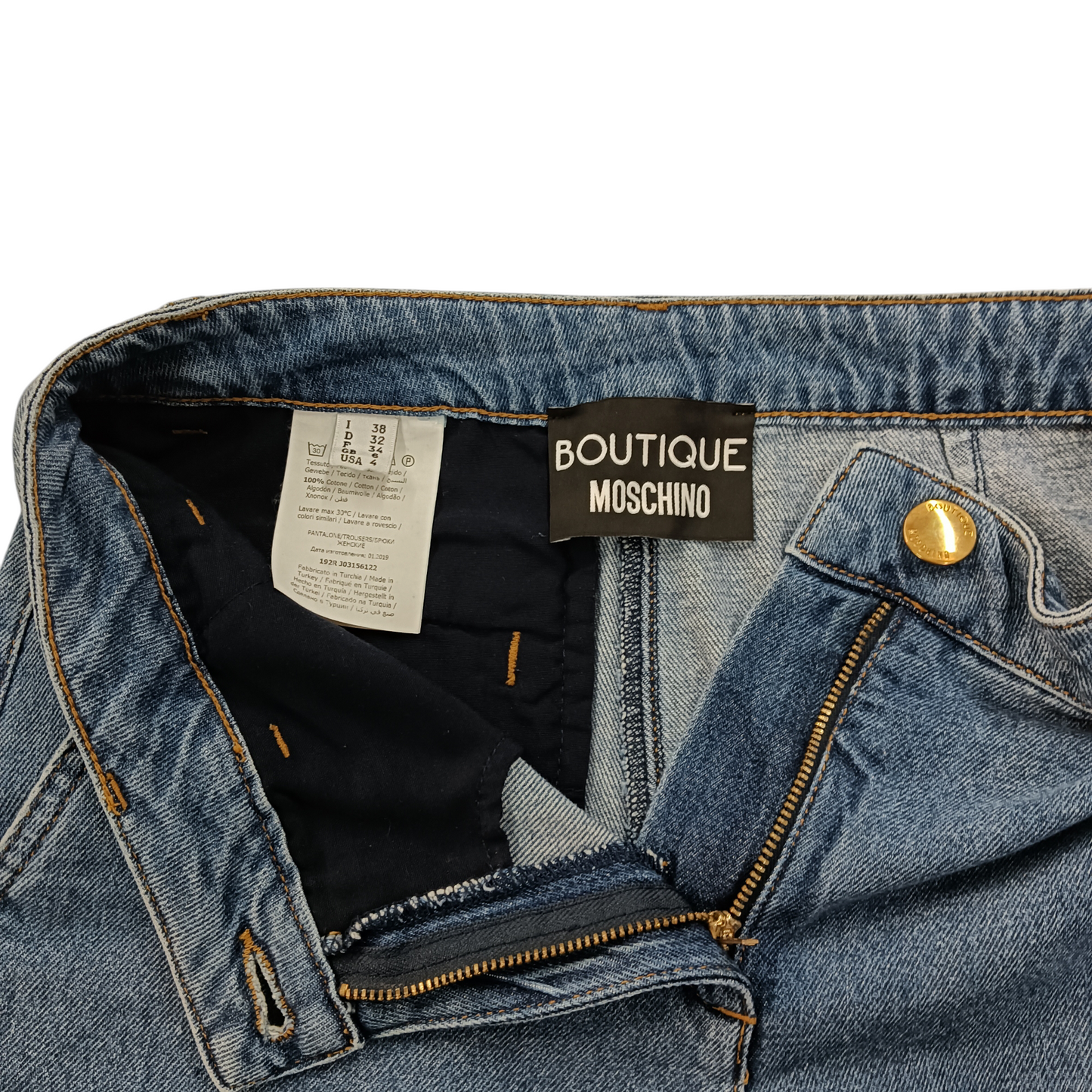 MOSCHINO Denim Pants Size 38 Lady 's Blue 192R J03156122