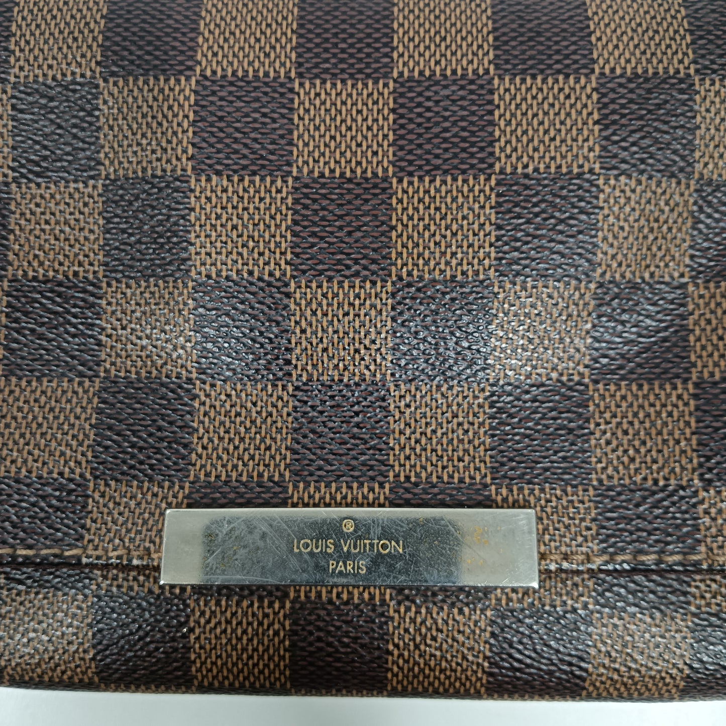 LOUIS VUITTON Shoulder Bag Damier N41129 Brown Scratch