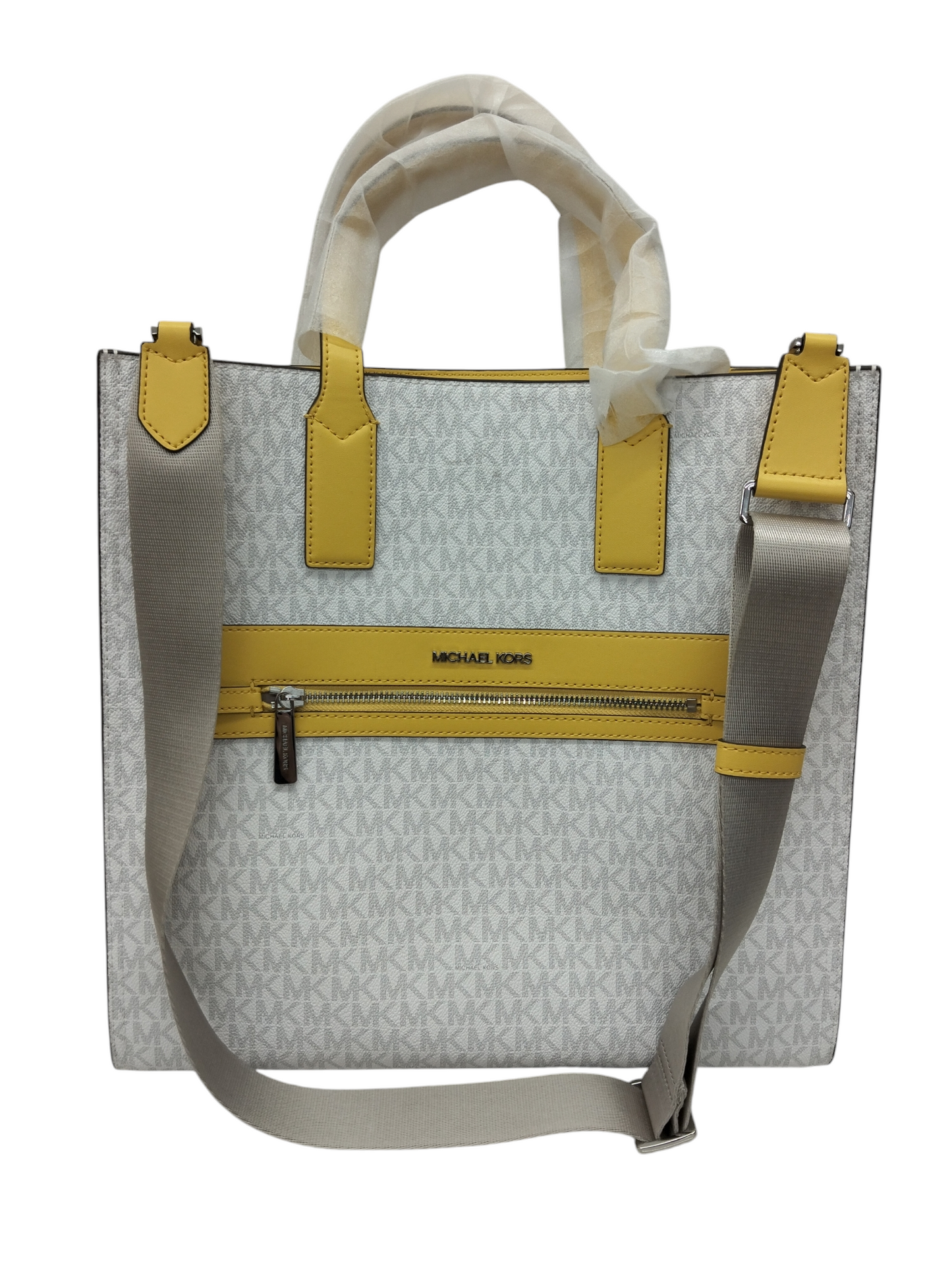MICHAEL KORS 2WAY BAG WHITE/YELLOW 35T0SY9T78 UNUSED ITEM