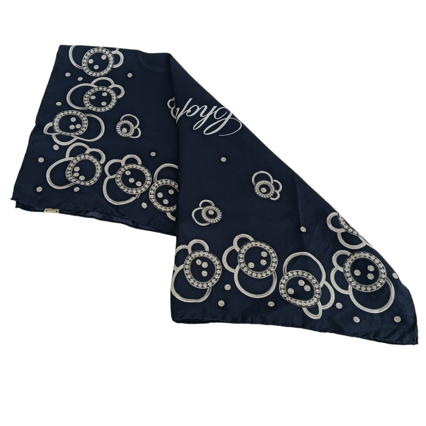 Chopard Scarf Navy Rank B Tag Damage