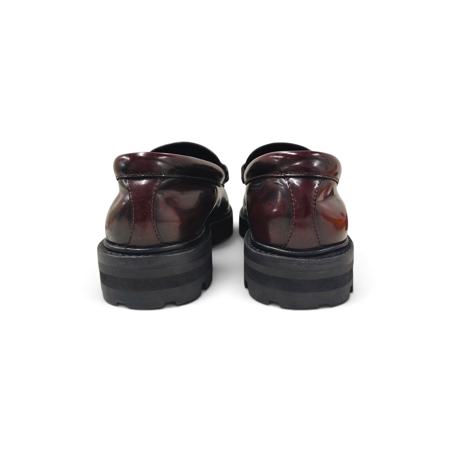 CELINE Loafers Size 37 Lady's Burgundy FA0271 Rank B