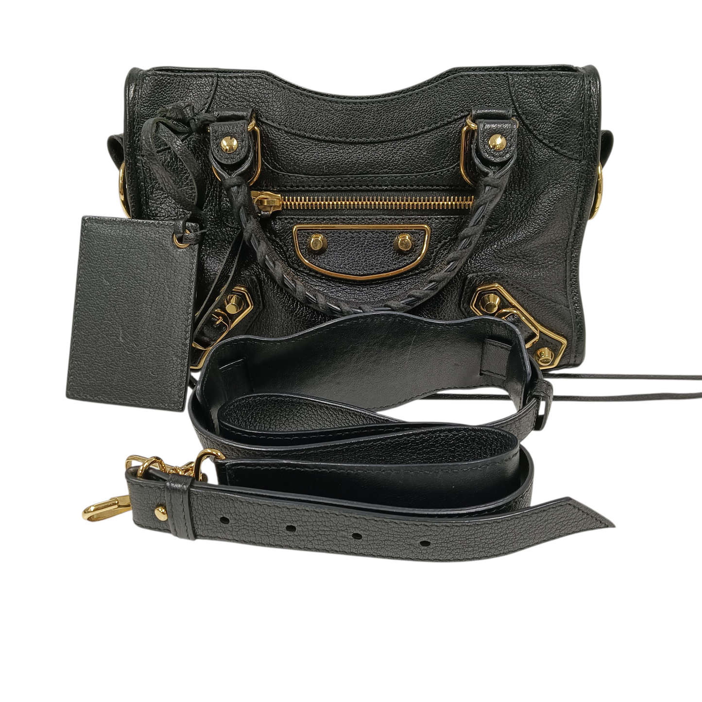 BALENCIAGA 2WAY Bag Metallic Edge City Black 390160