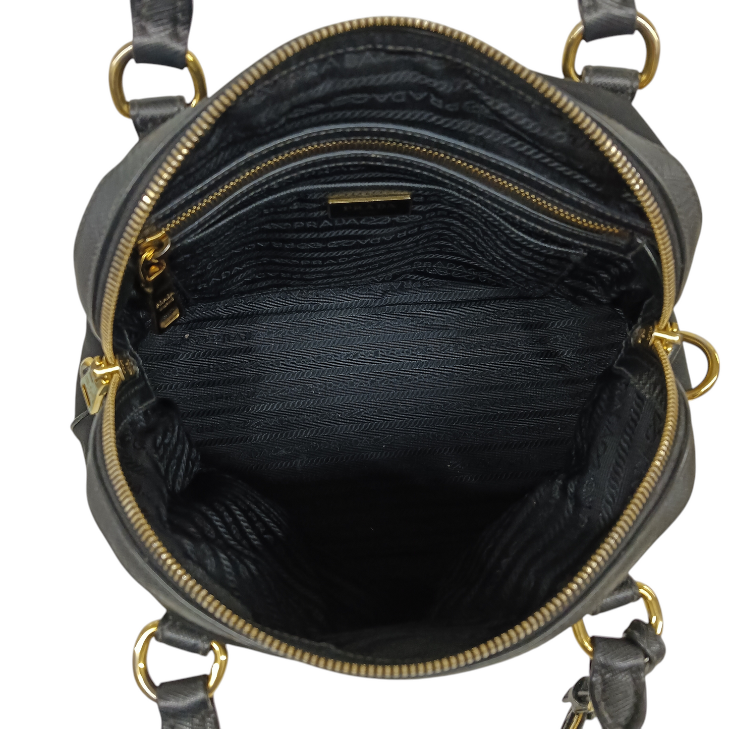 PRADA 2WAY Bag saffiano 1BB013 Rank B Black 203