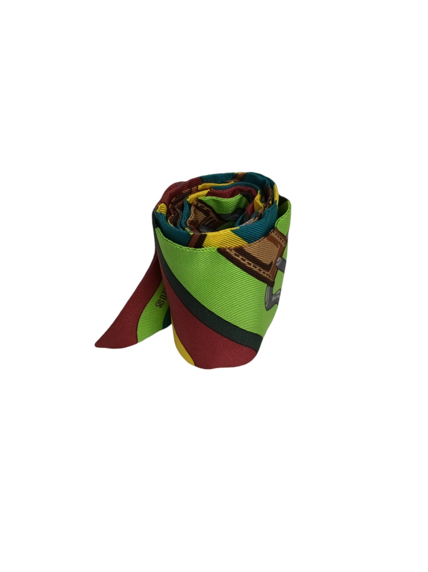 HERMES SCARF TWILLY YELLOW/GREEN/RED