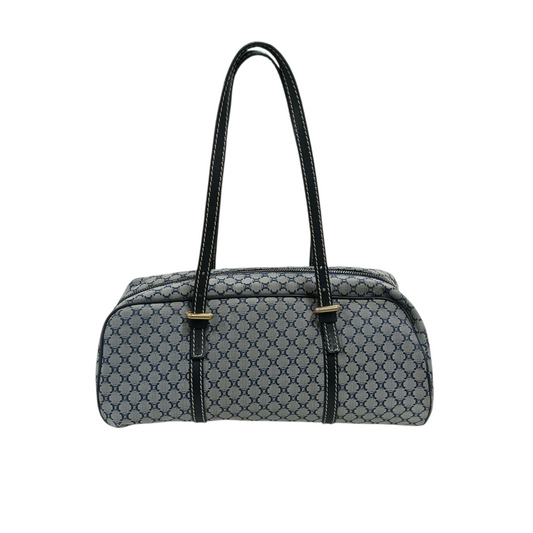 CELINE Shoulder Bag Macadam Mini Dome Canvas *Vintage Navy YS 00/55