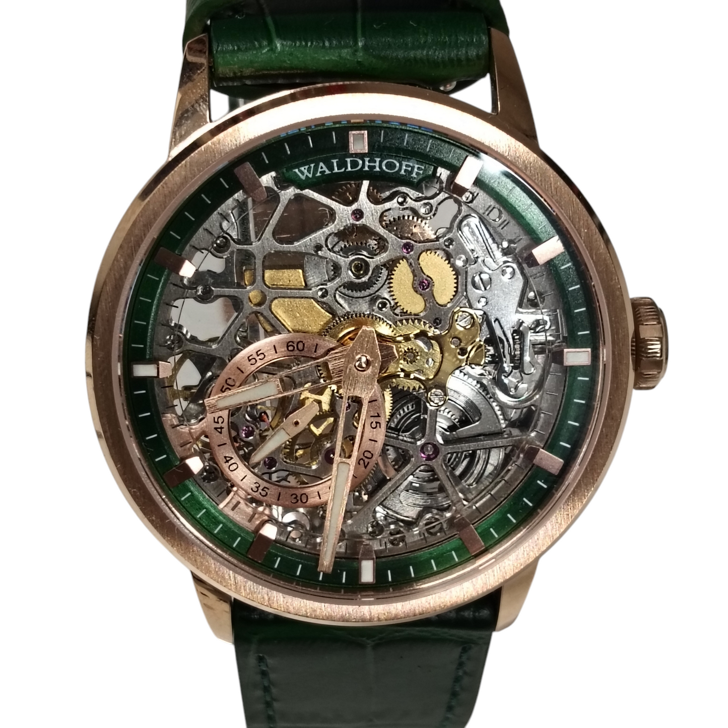 WALDHOFF Pioneer Emerald 28800VPH Green/Rose Gold