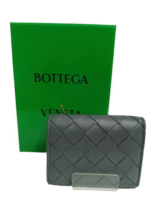 BOTTEGA VENETA WALLET INTRECCIATO GRAY DETACHABLE RANK(A)