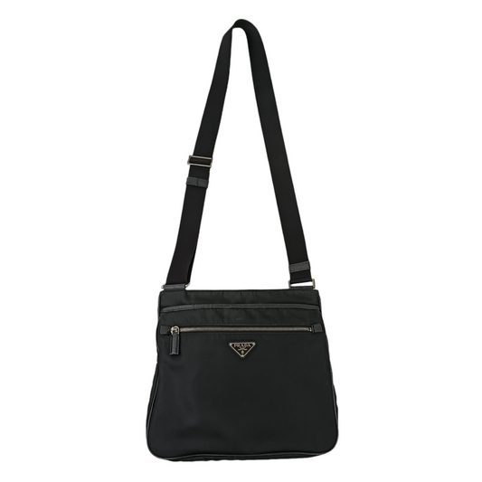 PRADA Shoulder Bag 173 Black Stain/Damage
