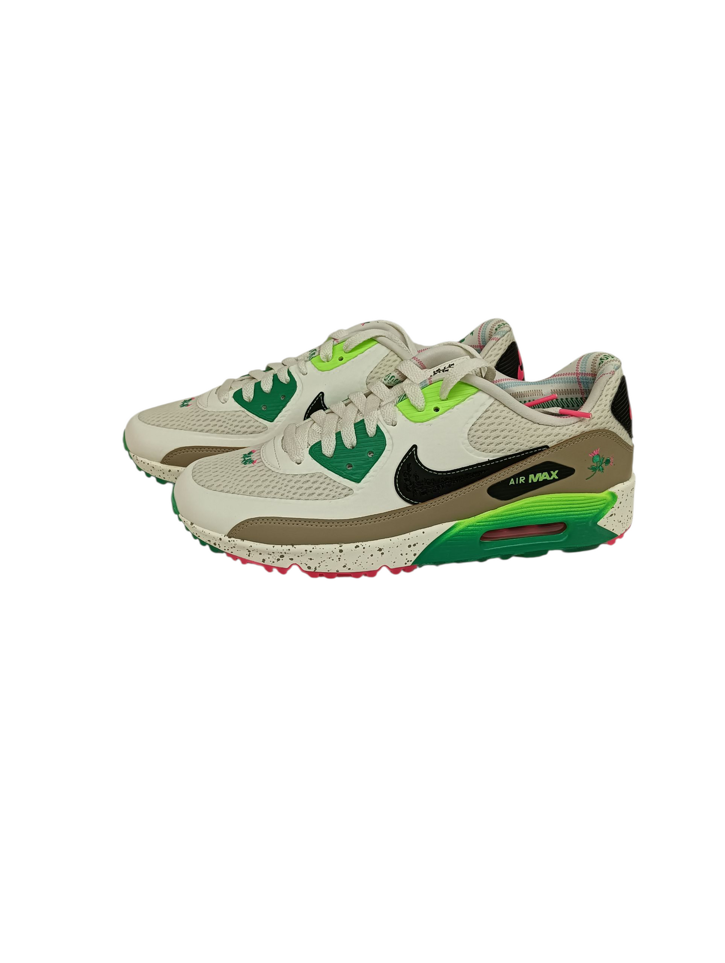 NIKE Sneaker 8.5us DQ0279-110 Mens White/Green AIR MAX 90 G NRG