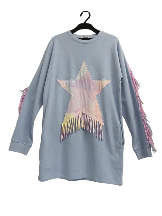STELLA MCCARTNEY FRINGE SWEAT 14 LADY'S BLUE