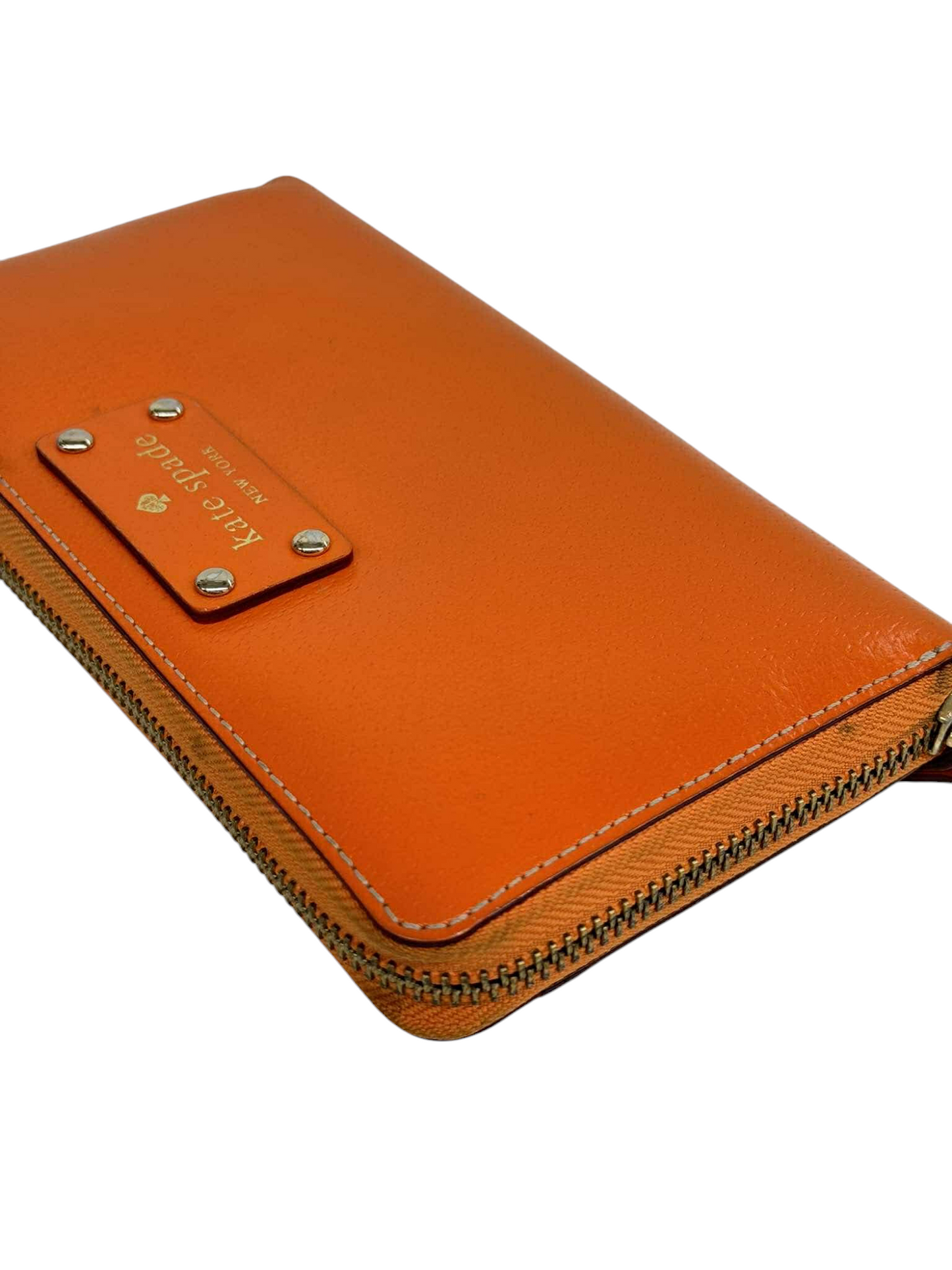 Kate Spade Long Wallet Orange WLRU1153 Stain Rank (B)