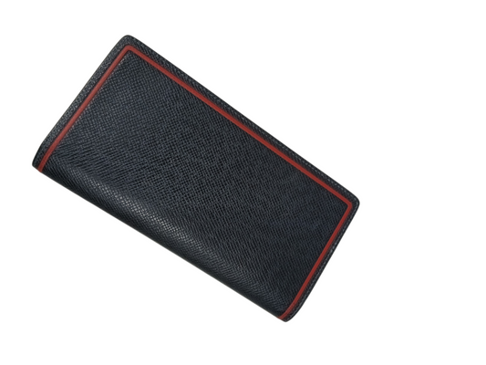 LOUIS VUITTON WALLET Taiga M63434 RANK(AB) NAVY/RED