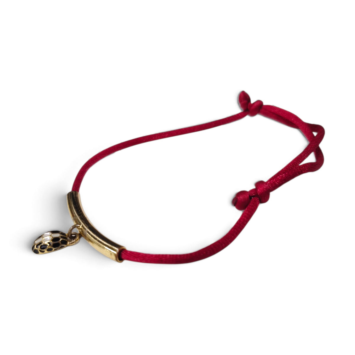 BVLGARI Bracelet Red Snake *Discolored/Scratch Rank B