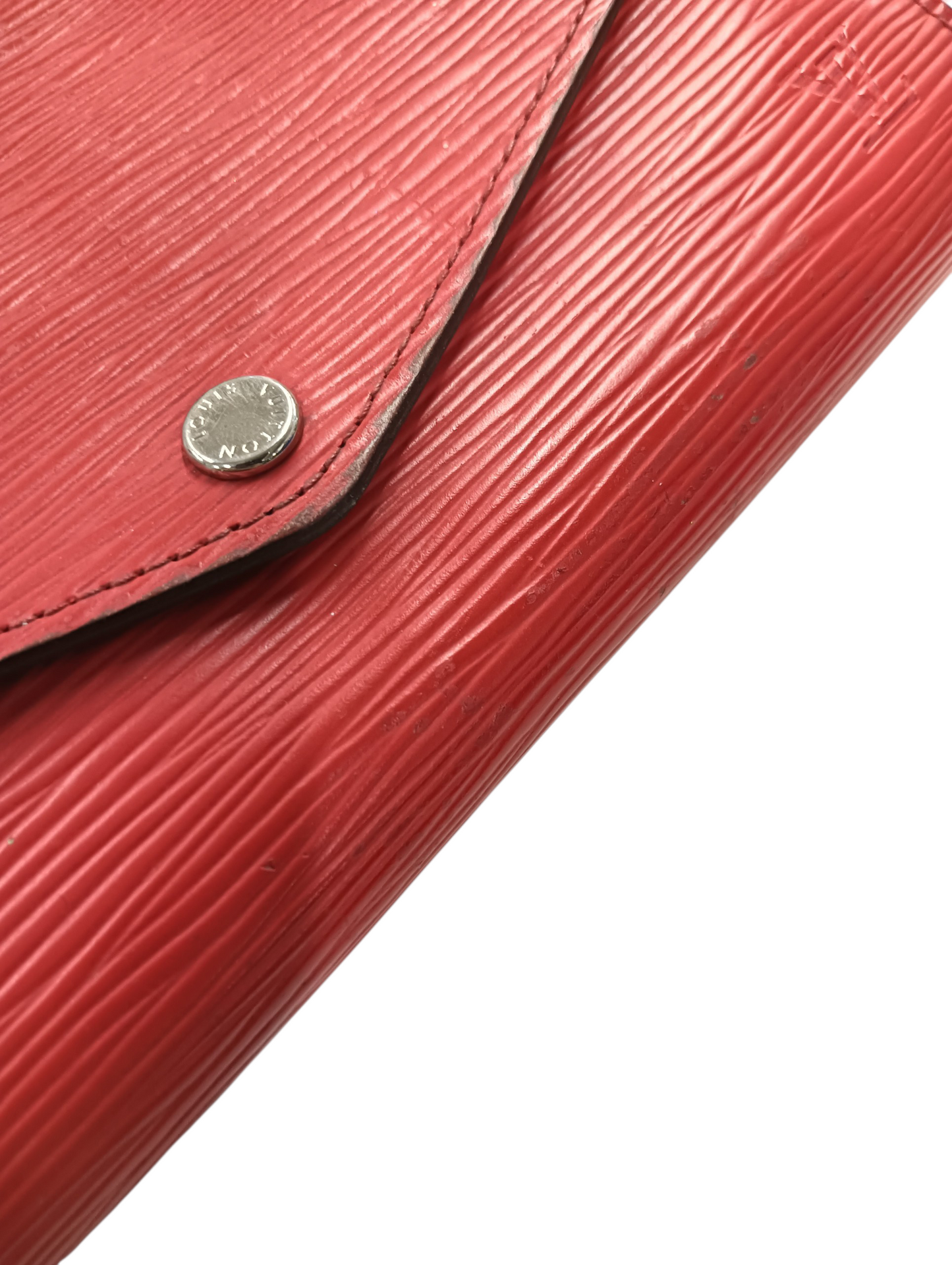 LOUIS VUITTON Long Wallet Epi M60584 Red CA3104