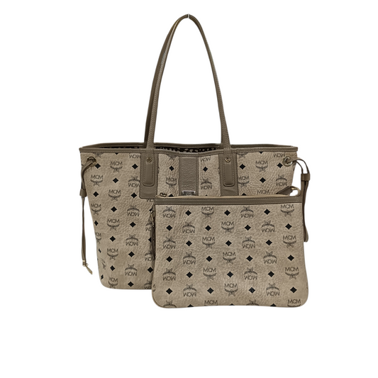 MCM Tote Bag MWP7AVI22IG001 Beige Reversible Tote