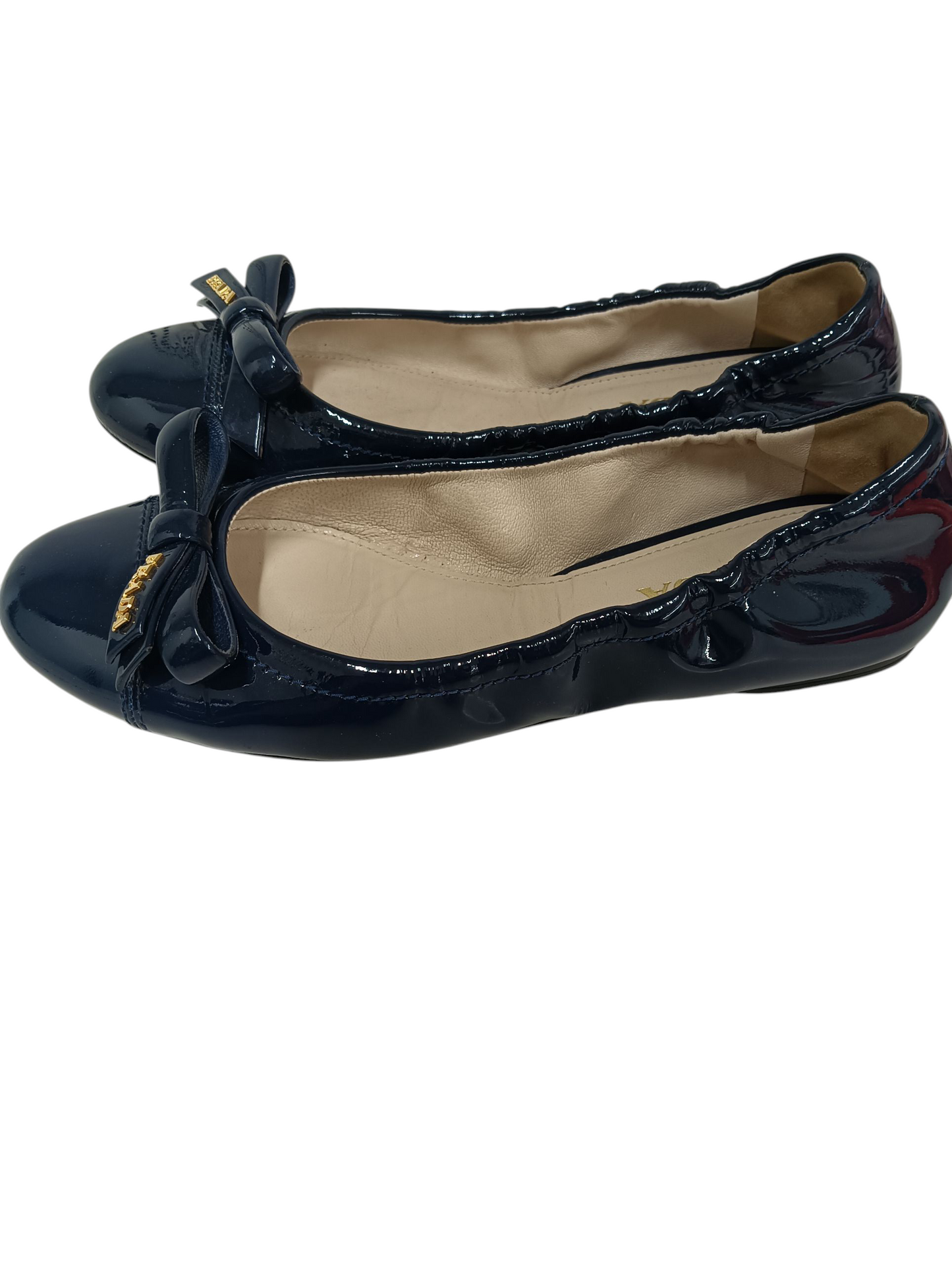 PRADA Shoes Size 37 Lady's Navy Damage 1F421F