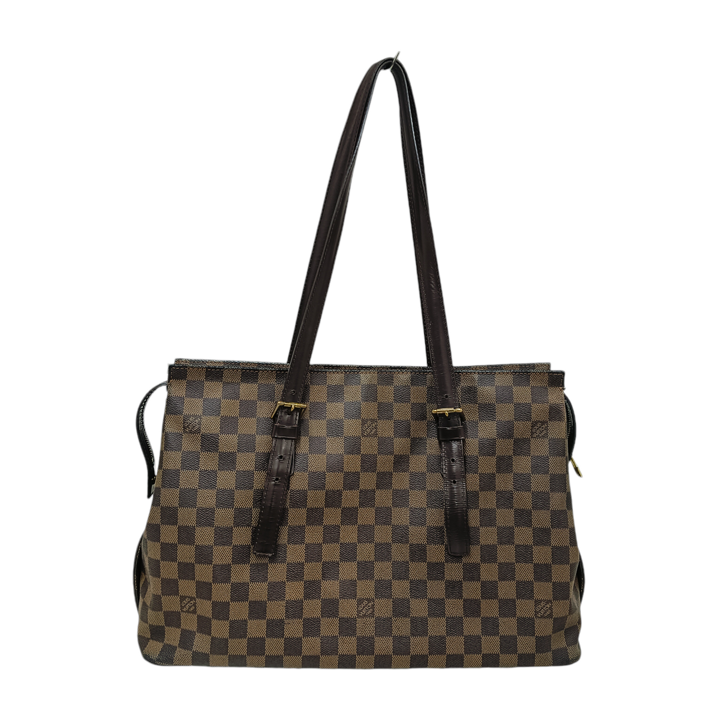 LOUIS VUITTON Shoulder Bag Damier N51119 Brown Stain TH2097