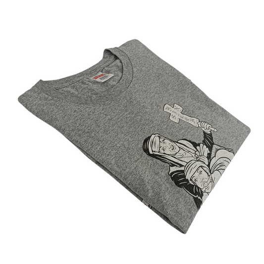 SUPREME T-Shirt Size L Mens Gray Nunstee