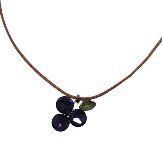 SWAROVSKI NECKLACE PURPLE GRAPE