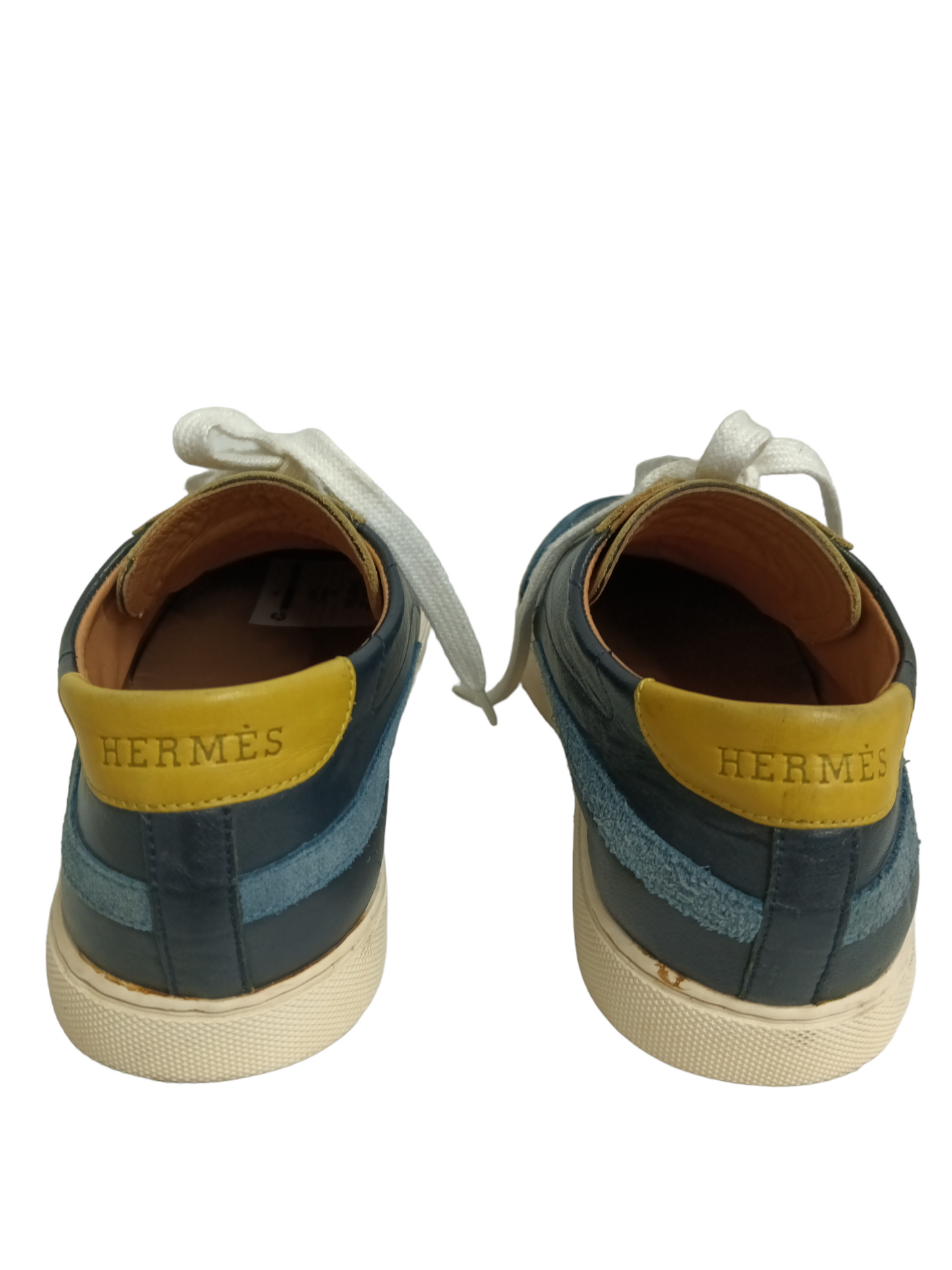 HERMES SNEAKER MENS NAVY SIZE 39 RANK(C)