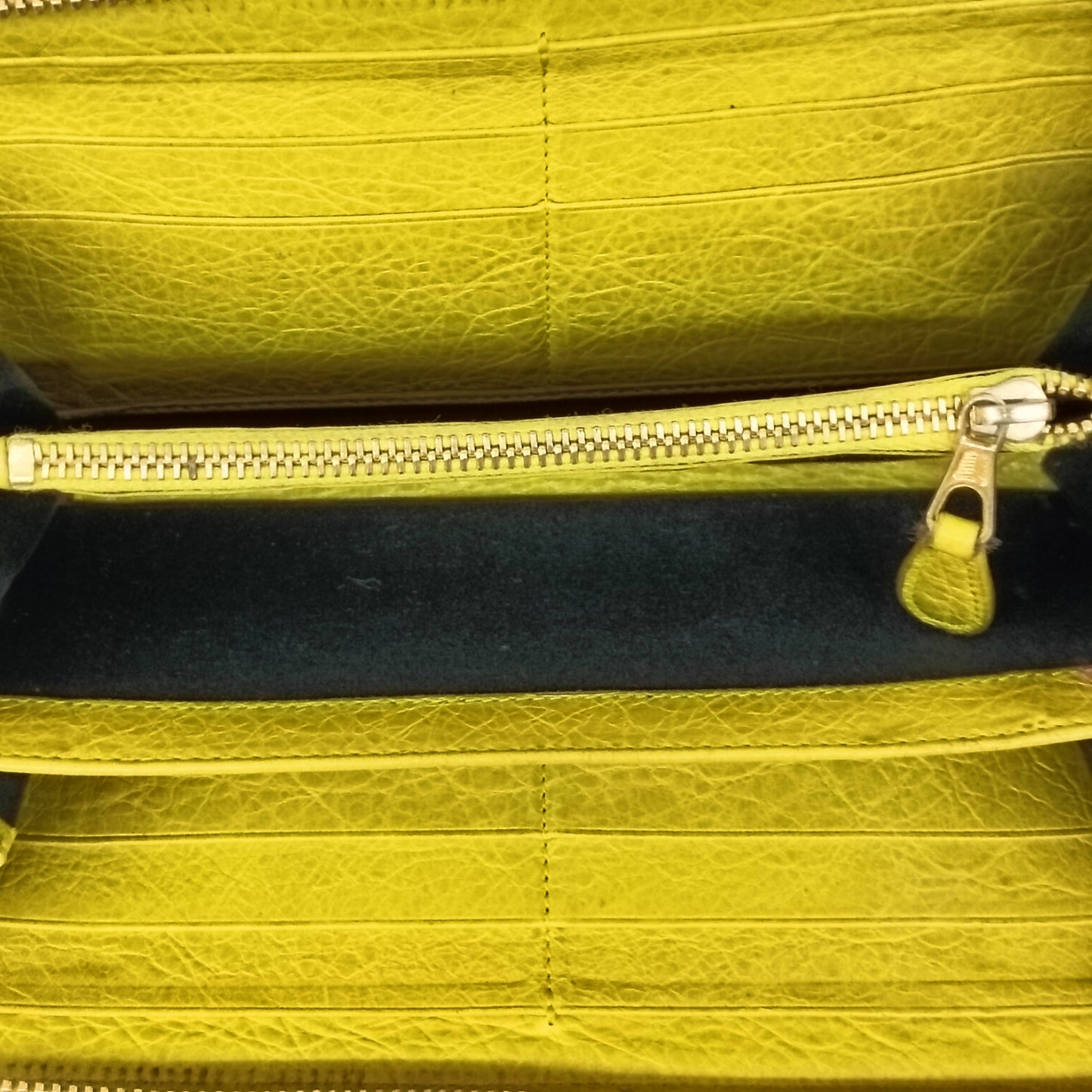 BALENCIAGA Long Wallet 253053 Yellow Stain/Damage