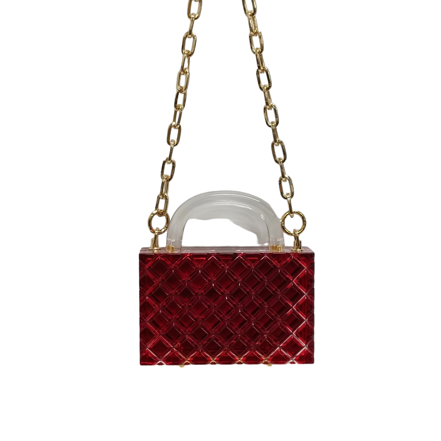 L' AFSHAR Shoulder Bag Medium Leon Sierra Red