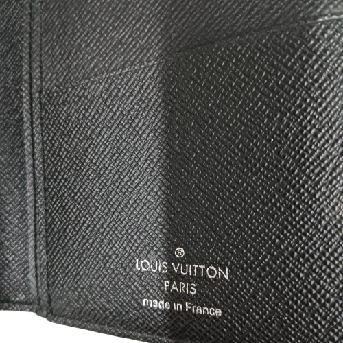 LOUIS VUITTON Long Wallet M61697 Black **Damage