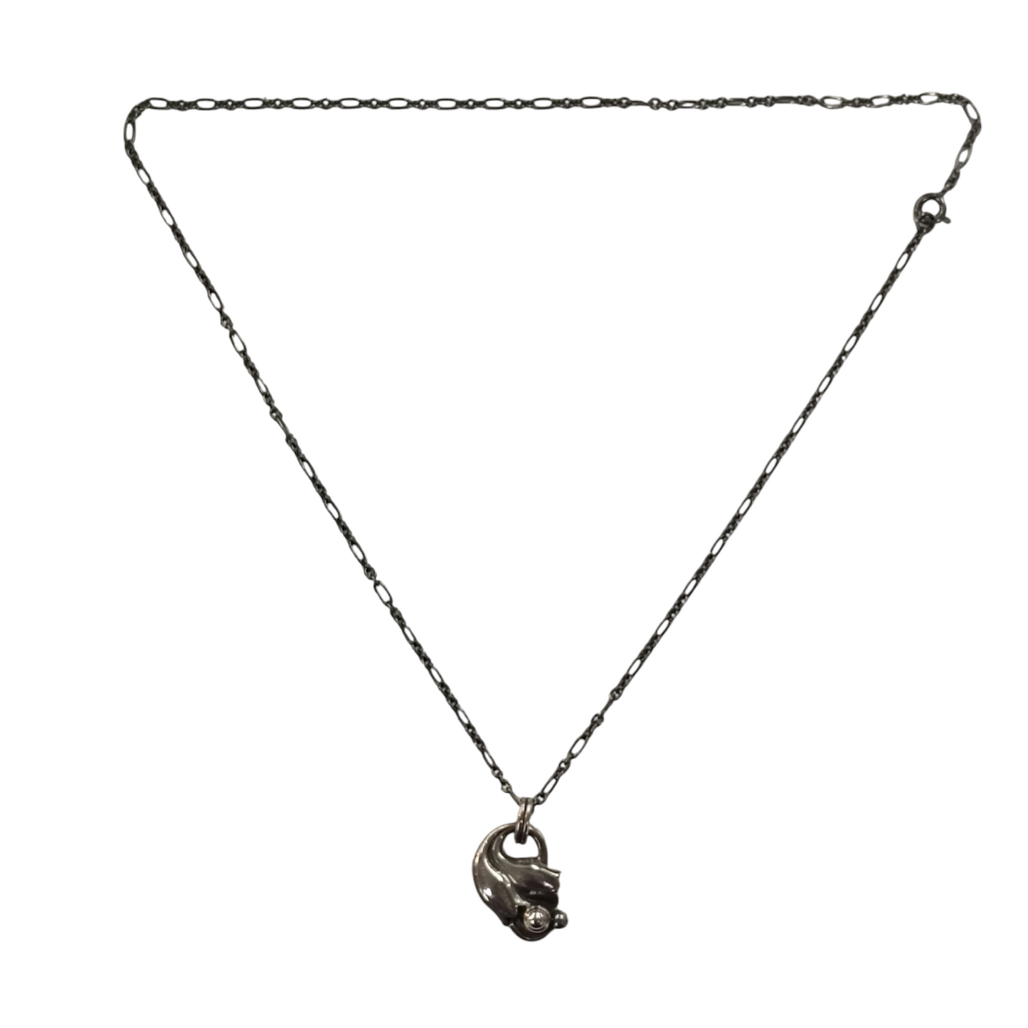 Georg Jensen Necklace  Silver Pendant/1999