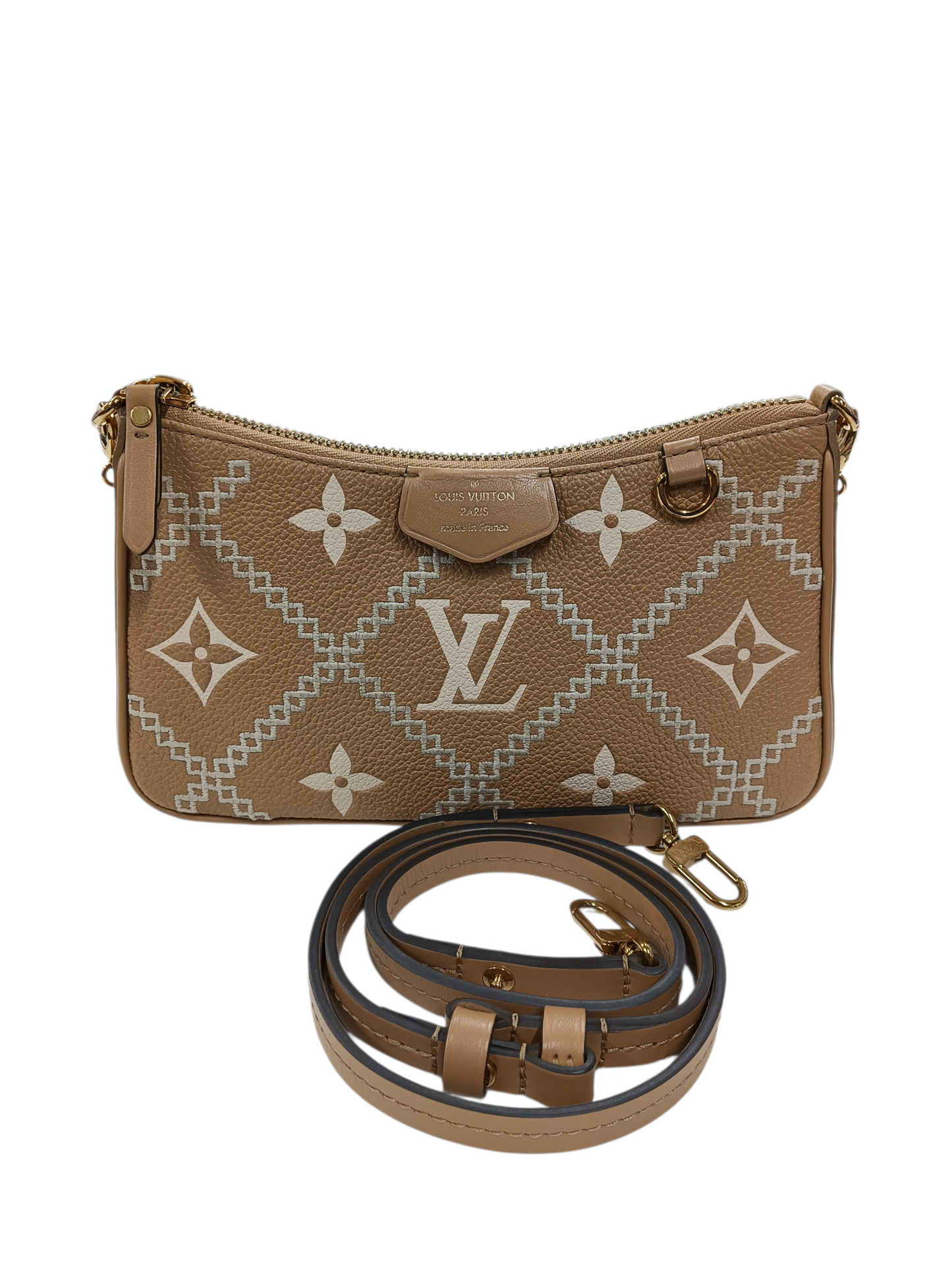 LOUIS VUITTON Shoulder Bag Monogram NFC Easy Pouch Beige M81137