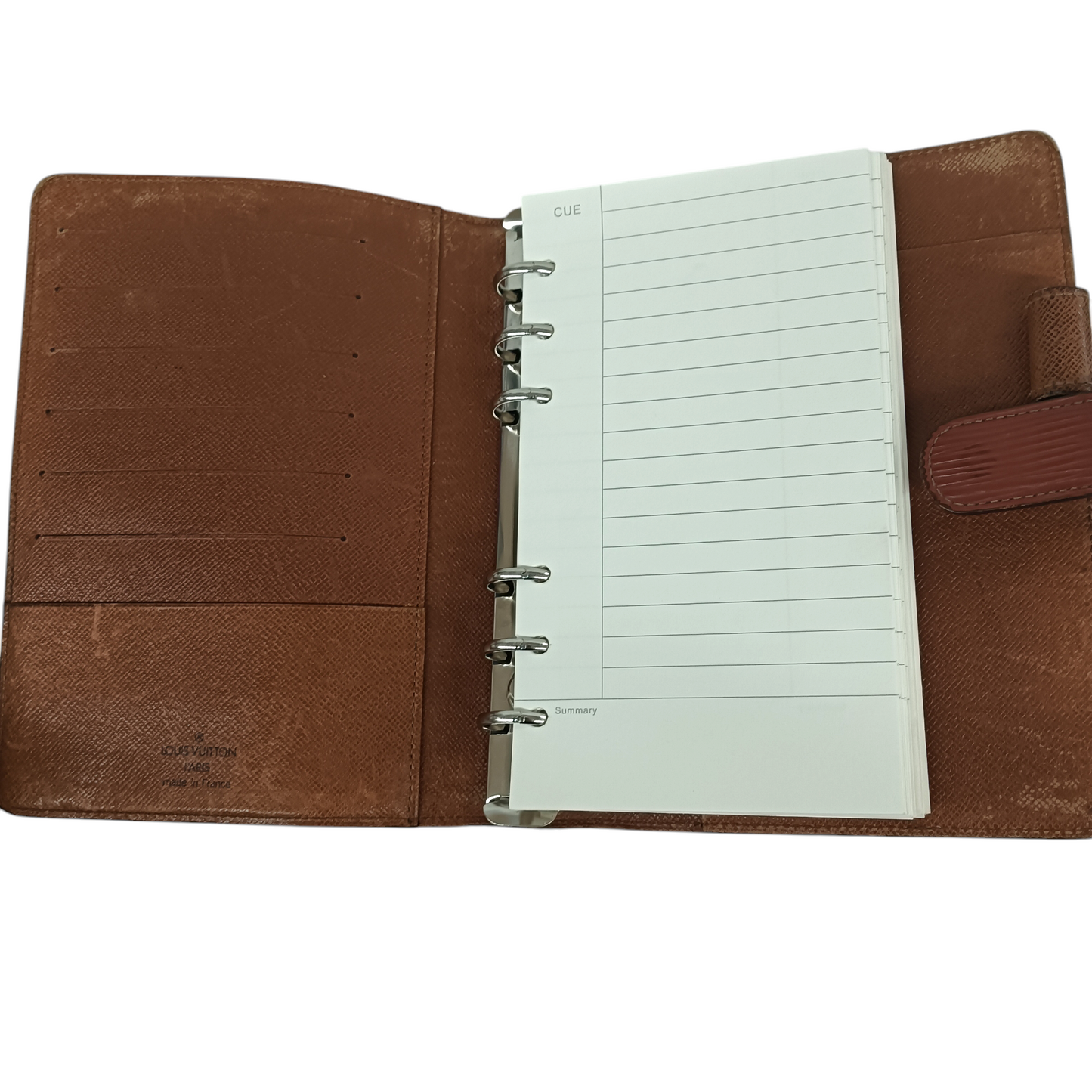 LOUIS VUITTON Notebook Cover Rank (CD) Brown*Damage SP0966