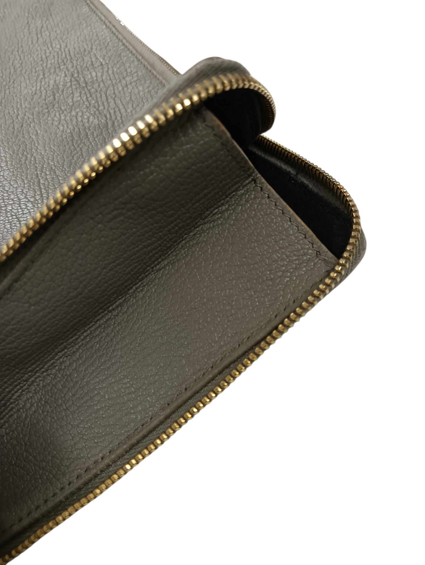 BALENCIAGA Clutch Bag Khaki 12 11 C 568024 Stain 390186