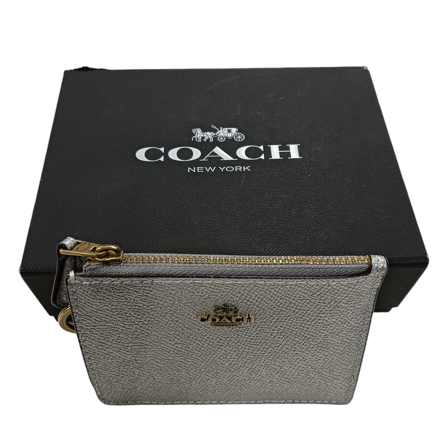 COACH CARD CASE SILVER