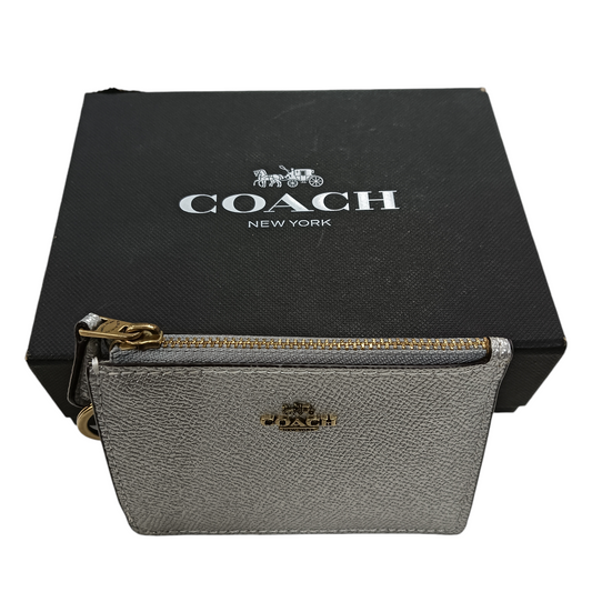 COACH CARD CASE SILVER