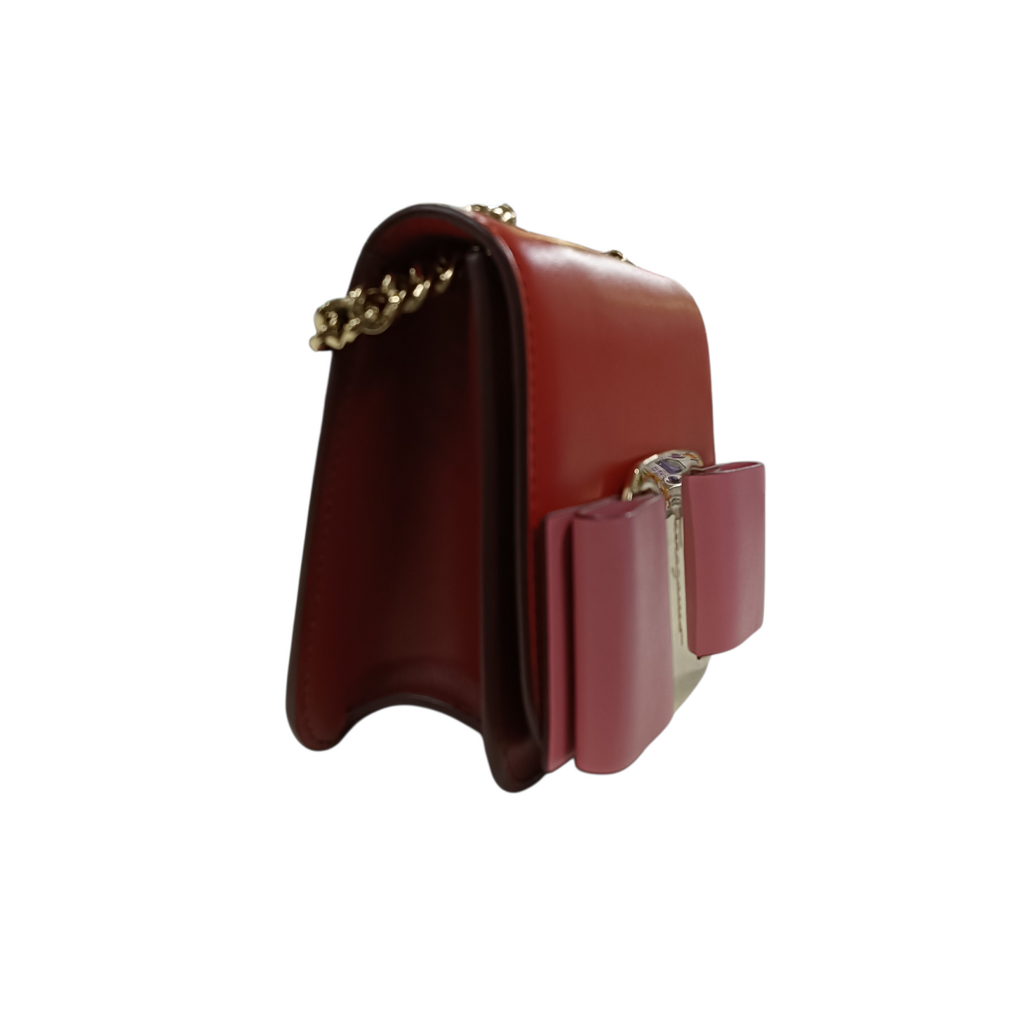 Salvatore Ferragamo Shoulder Bag Oversized Vara Now Mini Bag Red And Pink FZ-21 G965