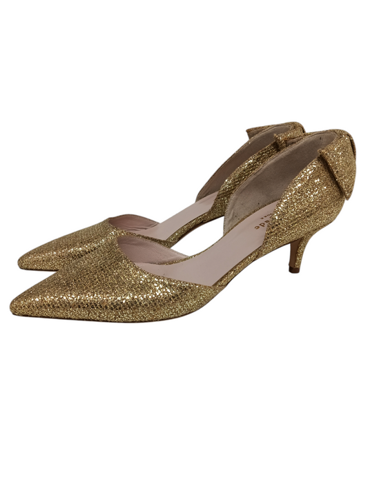 KATE SPADE PUMPS 7C Lady's gold Rank (B)