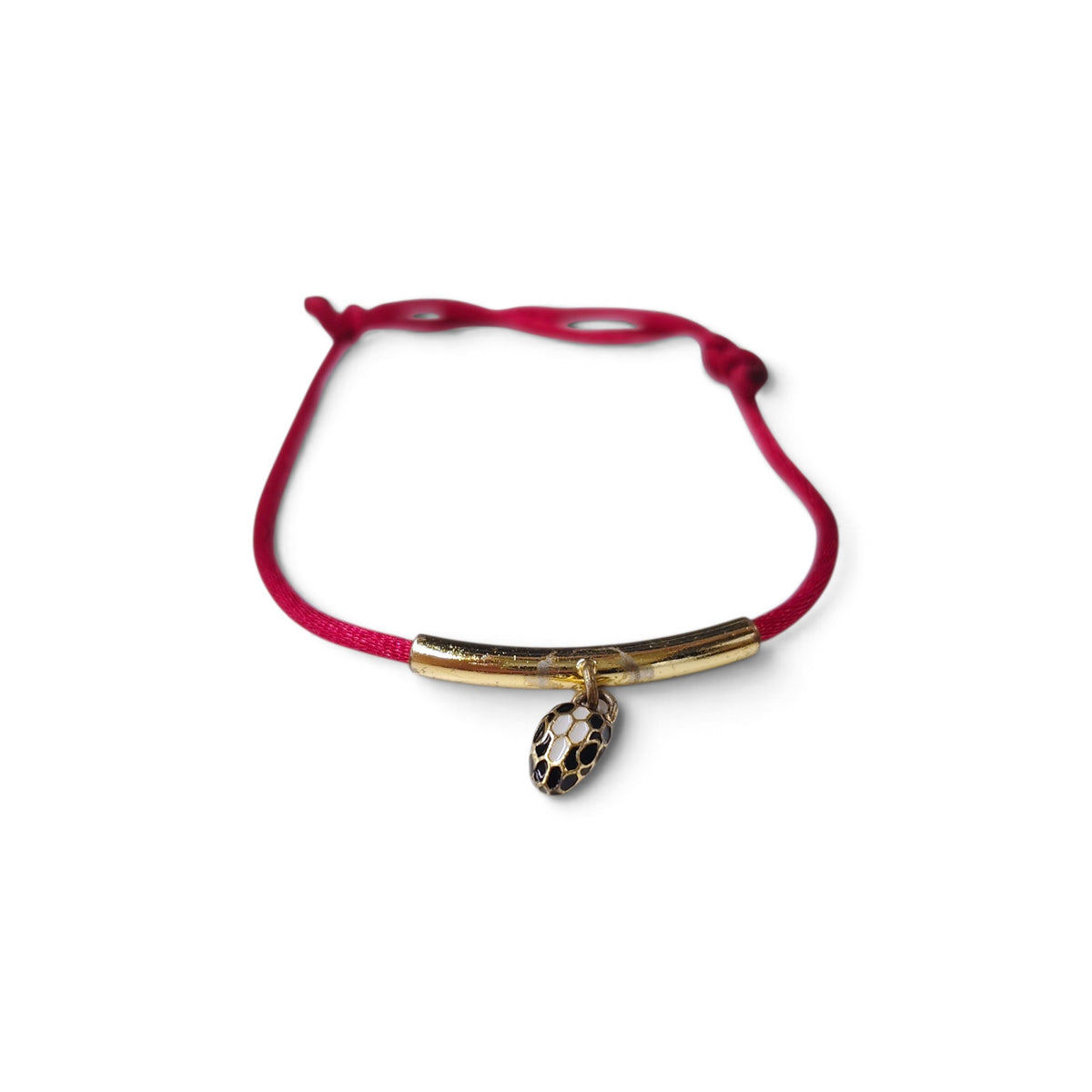 BVLGARI Bracelet Red Snake *Discolored/Scratch Rank B