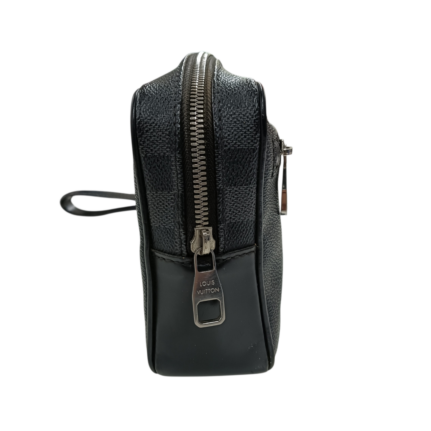 LOUIS VUITTON Pouch Damier N41664 Black Stain/Damage