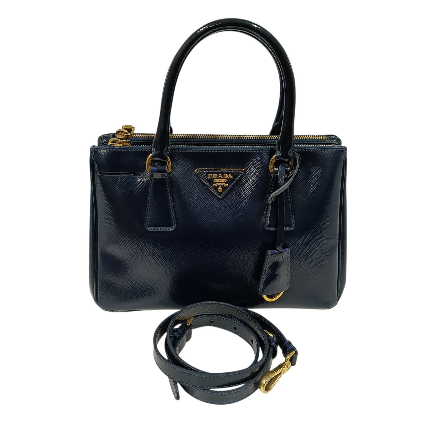 PRADA 2WAY Bag 1BA906 Navy