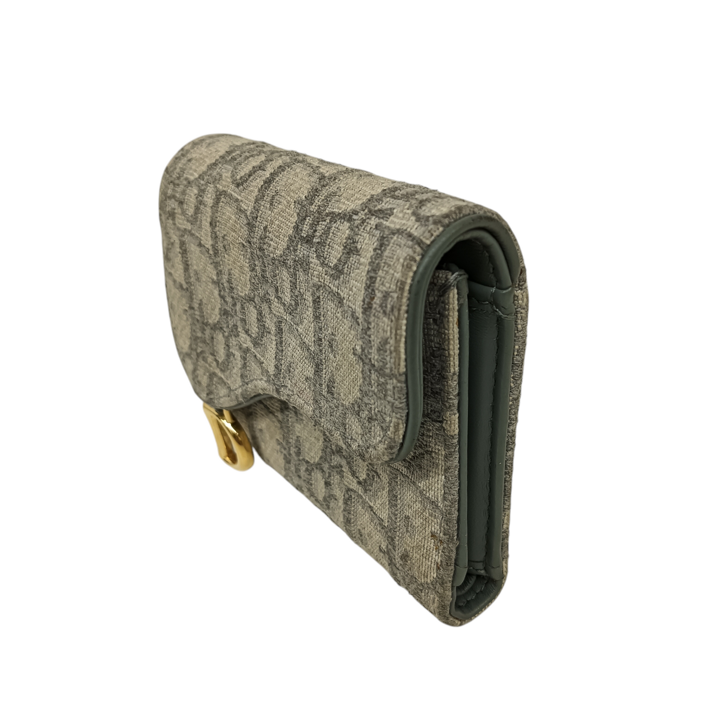 Christian Dior Wallet Saddle 41-MA-0233 Rank CD Gray Stain