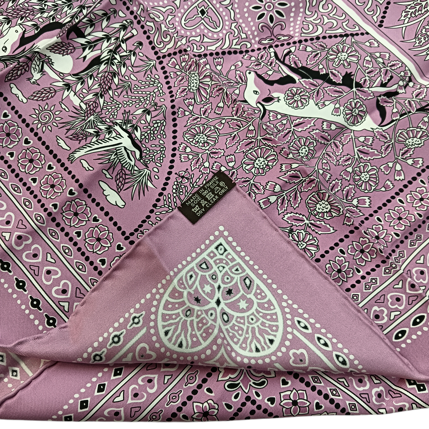 HERMES SCARF BANDANA CARRE 55 ENTRE CIELET MER PURPLE