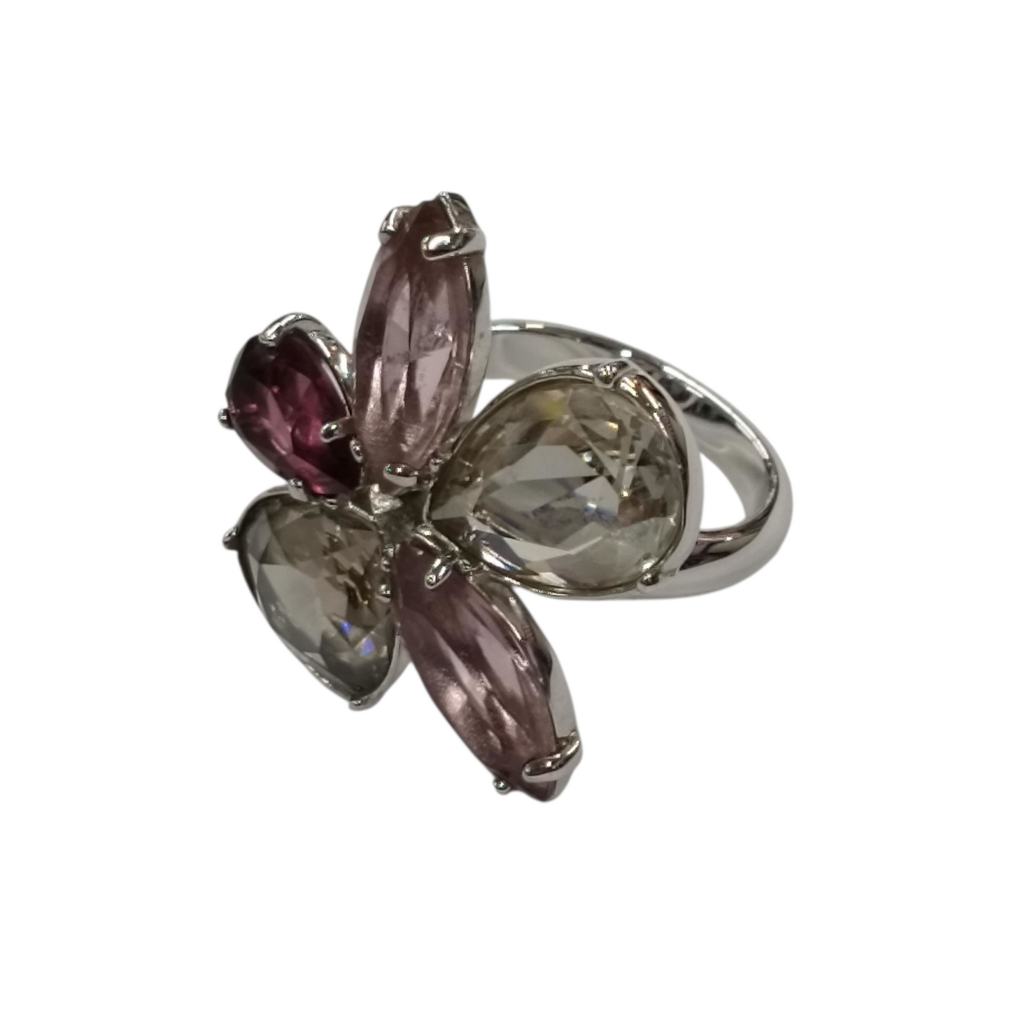 Swarovski Ring Purple/Silver Size 58