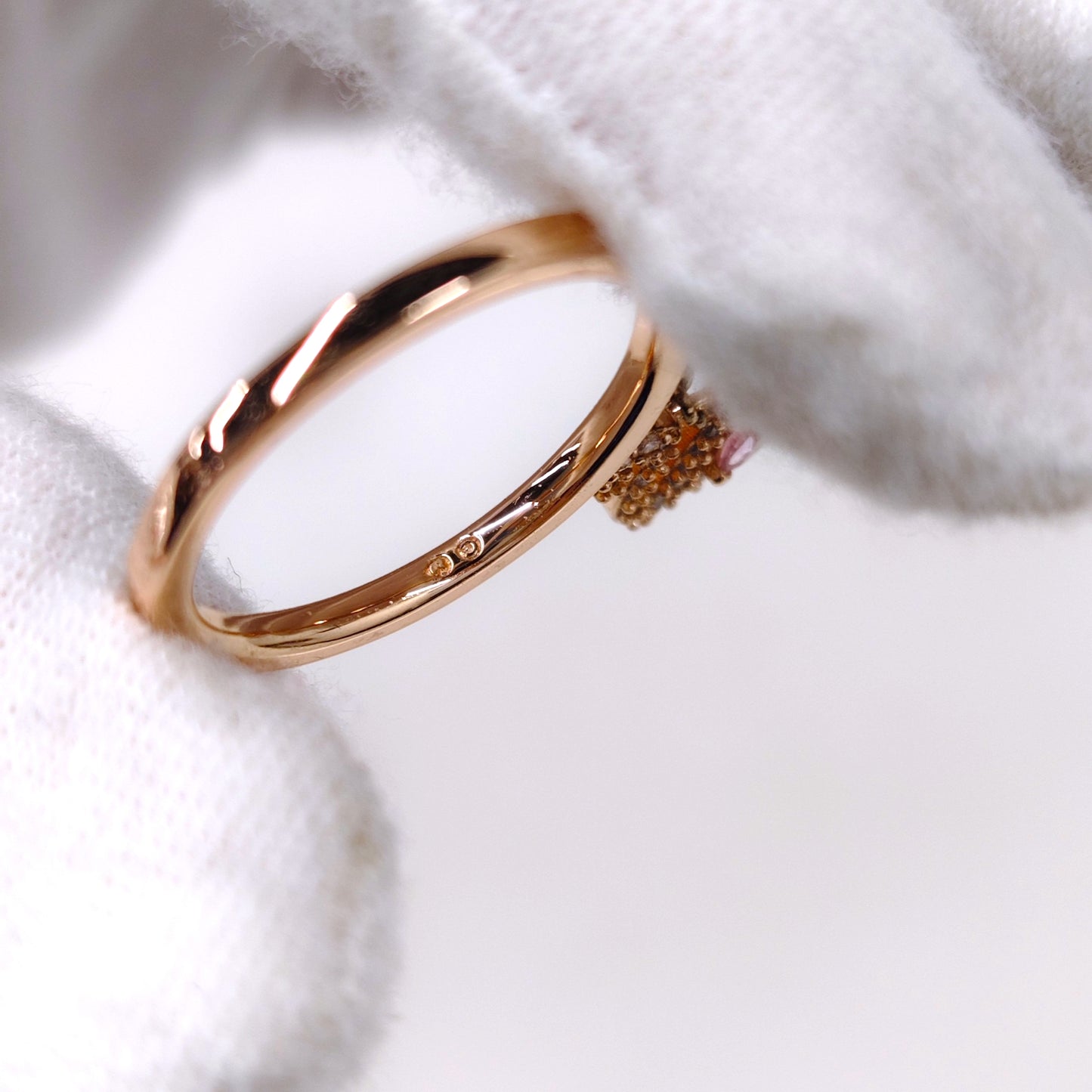 SWAROVSKI Ring Pink Gold Swan Rank AB