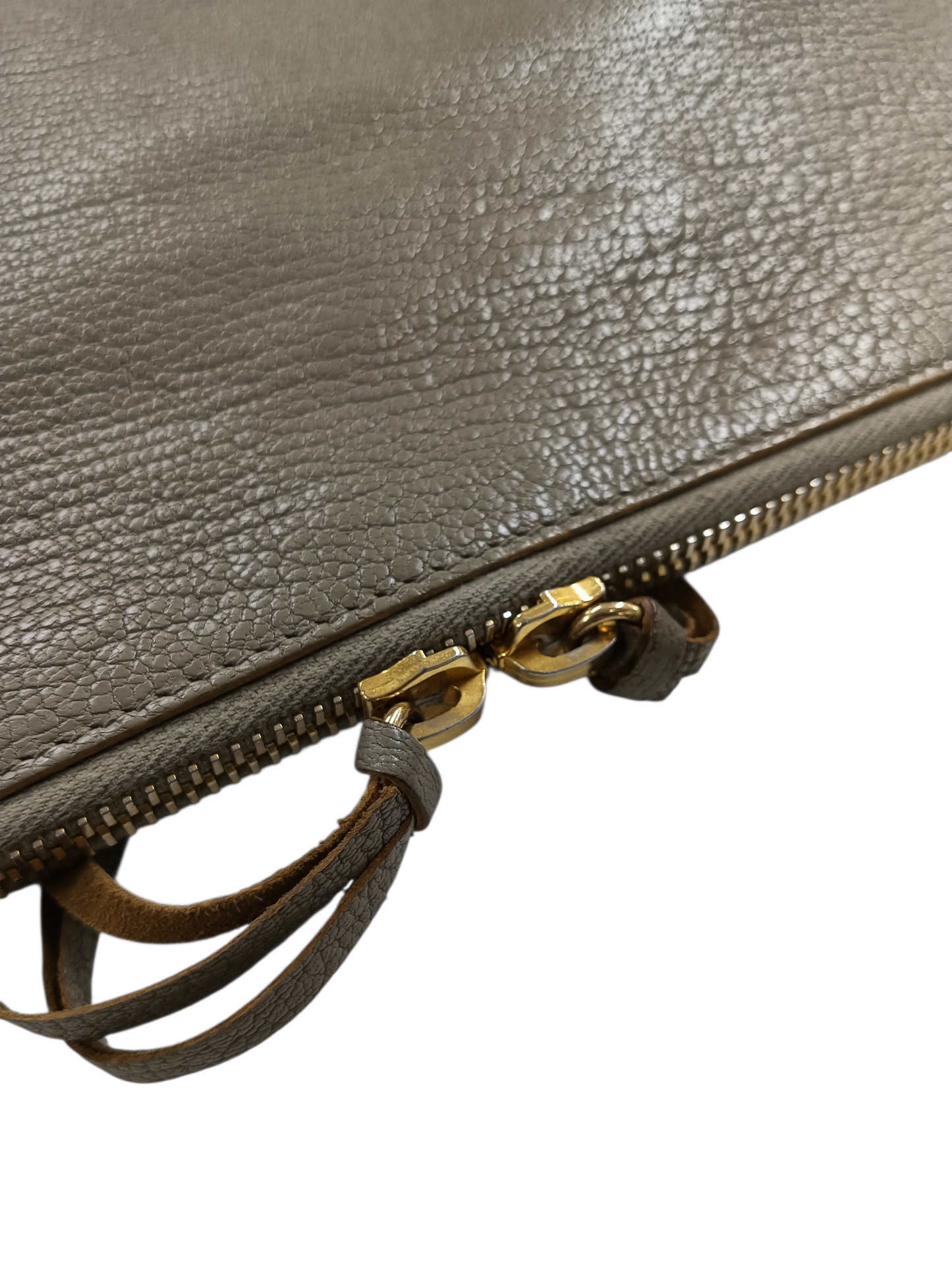 BALENCIAGA Clutch Bag Khaki 12 11 C 568024 Stain 390186