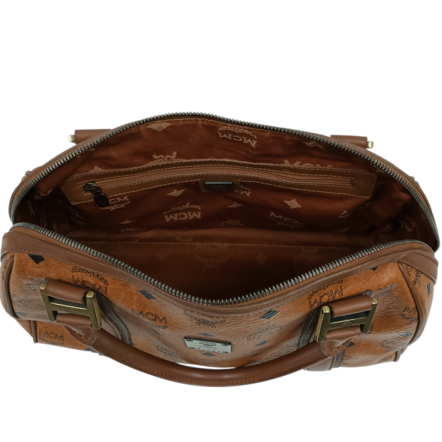 MCM Handbag 1011077030122 Brown Damage